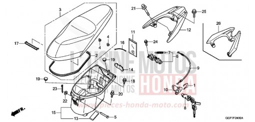 SIEGE/COMPARTIMENT A BAGAGES NSC50T2F de 2015
